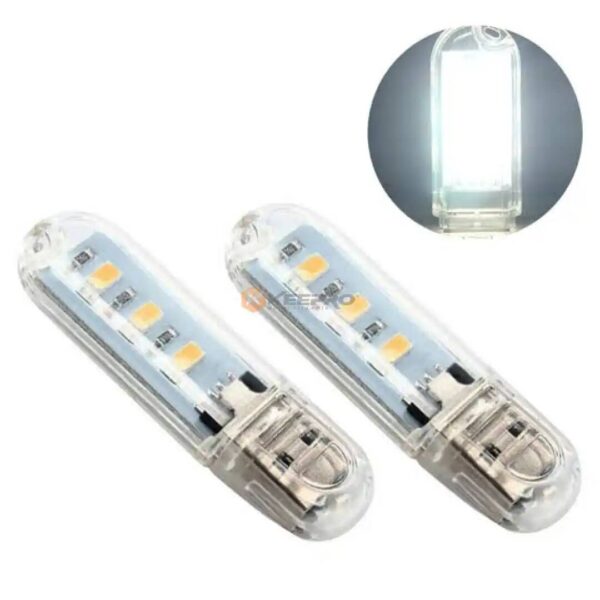 LAMPE BUREAU /PC USB TRANSP 10CM 3LED PM CB-0509/0510 USB PLUG LAMP