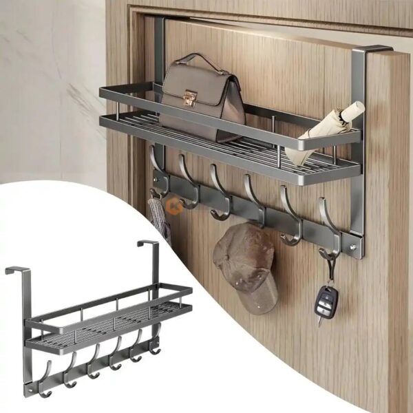 PORTE MANTEAU SUSPEN 2X6T +TABLETTE GRIS LUX 1013-29 SHELF