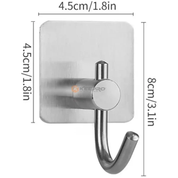 PORTE OBJET ADHESIF INOX 1 TETE CARRE 10KG PE FOAM S-70-126 FIRLA