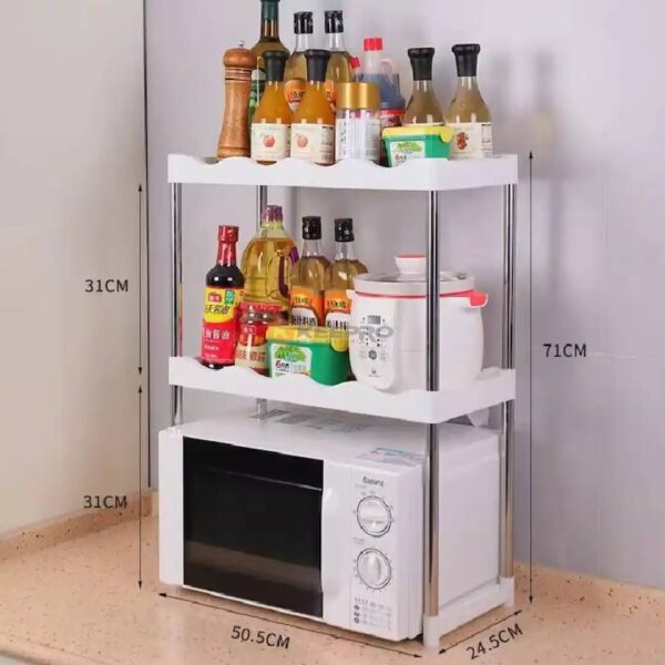 SUPPORT ETAGE MICRO-ONDES 2 ETAGE PLAST 50X24.5X62 BLANC 2937-5 ALWAN