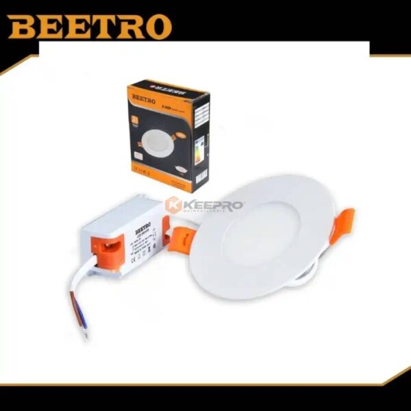 SPOT PVC  3W JAUNE ORIENTABLE CARCASSE BLANC BEETRO PROMOTION