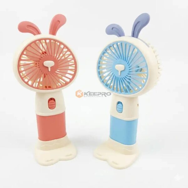 Ventilateur a main rechargable + support telephone HK59 Mini fan