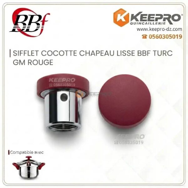 SIFFLET COCOTTE CHAPEAU LISSE ROUGE BBF GM