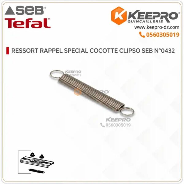 RESSORT RAPPEL SPECIAL COCOTTE CLIPSO SEB N°0432
