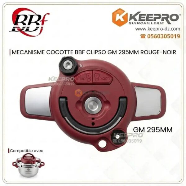 MECANISME COCOTTE BBF CLIPSO GM 295MM ROUGE-NOIR