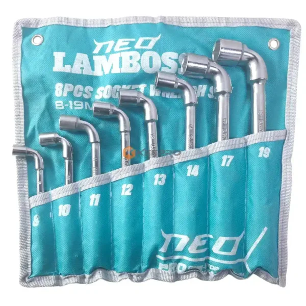 JEU CLE A PIPE 8PCS 8-19 POCHETE LAMBOSS