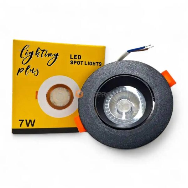 SPOT PVC  7W BLANC ORIENTABLE CARCASSE NOIR LEDMAX /MAGLIO