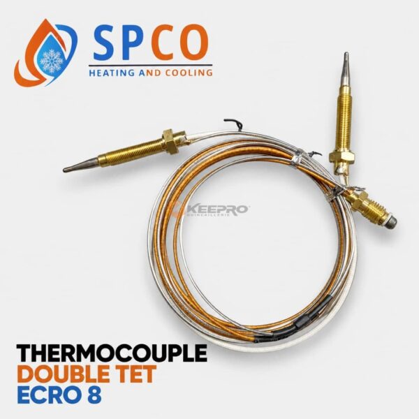 THERMOCOUPLE CUIS 130CM 2 TETE E8 / M8
